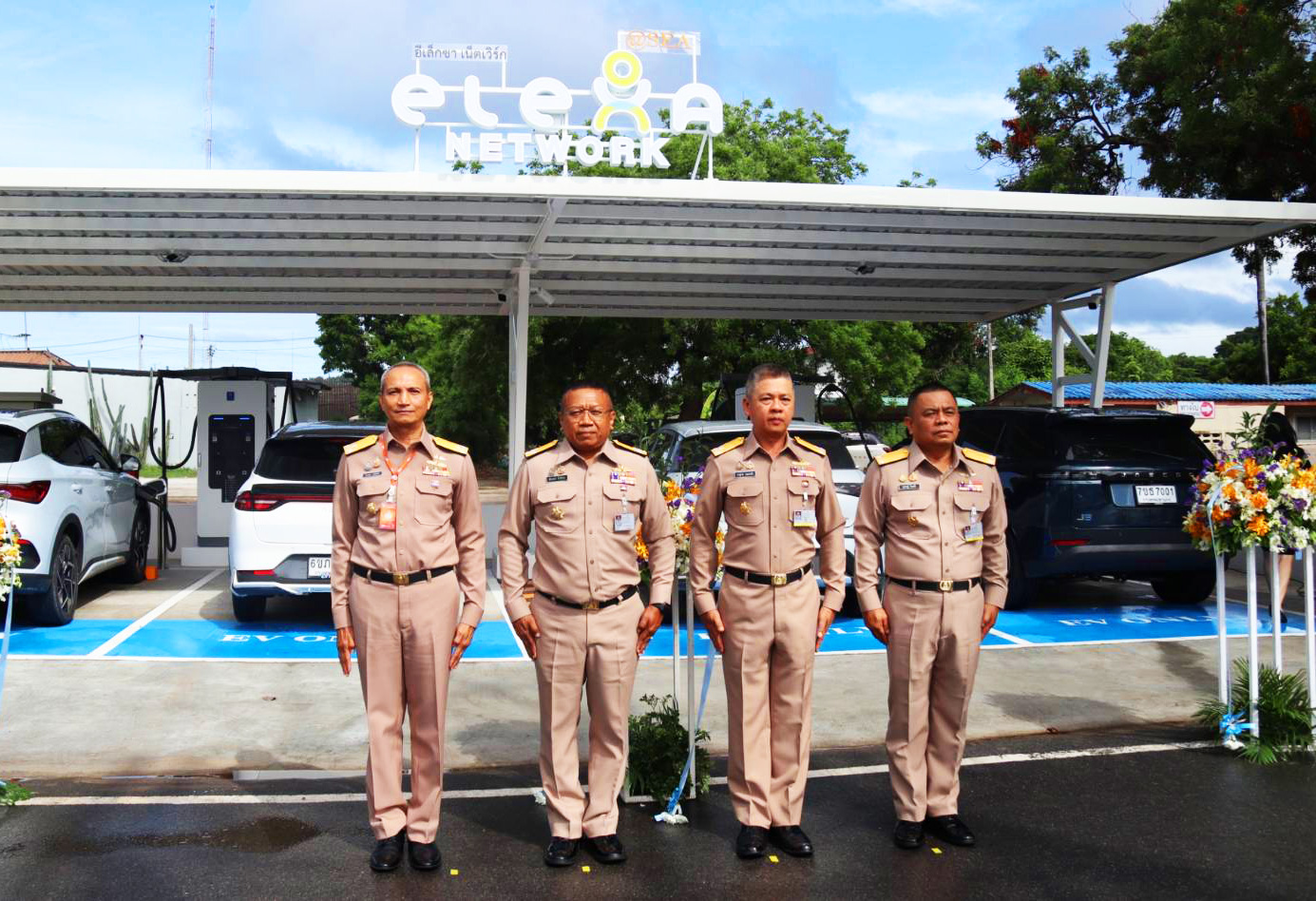 พล.ร.อ.ประสงค์  สังข์ทอง ผอ.ศปส.ทร. เป็นประธานในพิธีเปิด “สถานีอัดประจุไฟฟ้ากิจการไฟฟ้าสัตหีบ”